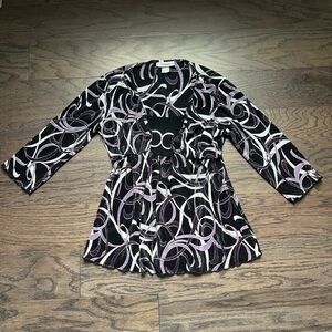 Black and Purple Swirl Top